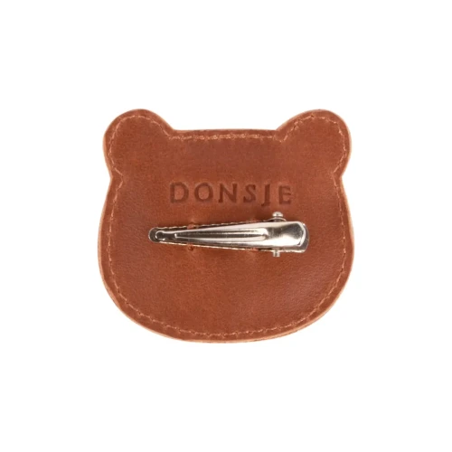 Donsje spinka Bear - Skórzana spinka do włosów Josy Hairclip 6009001 pu003