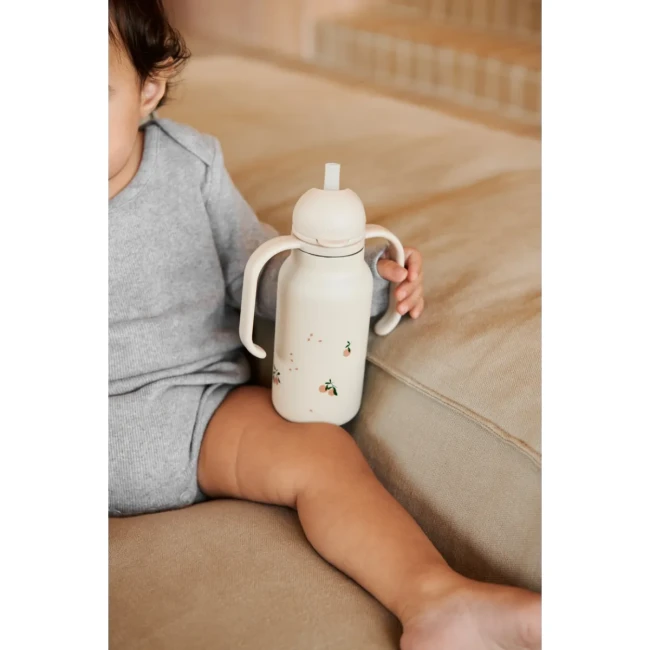 Liewood Kimmie bidon stalowy ze słomką - 250ml peach - dla dzieci