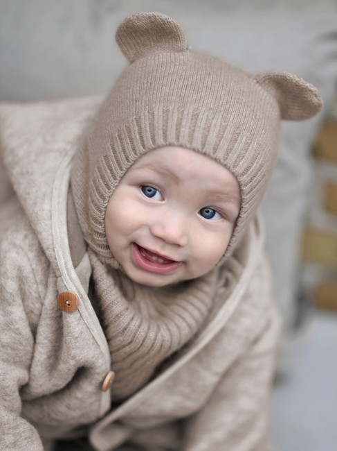 HUTTEliHUT kombinezon Billie wool merino POOH sand