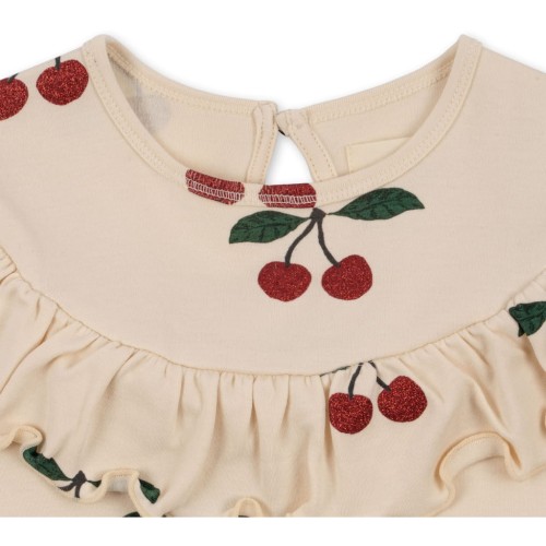 Konges Slojd sukienka Malli glitter dress Ma grande cerise glitter