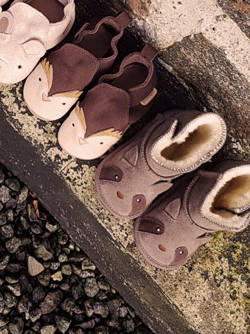 Buty niechodki En Fant zamszowe - Animal choclate chip