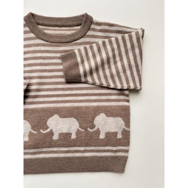 Sweter Kongs Slojd Loui brown melange