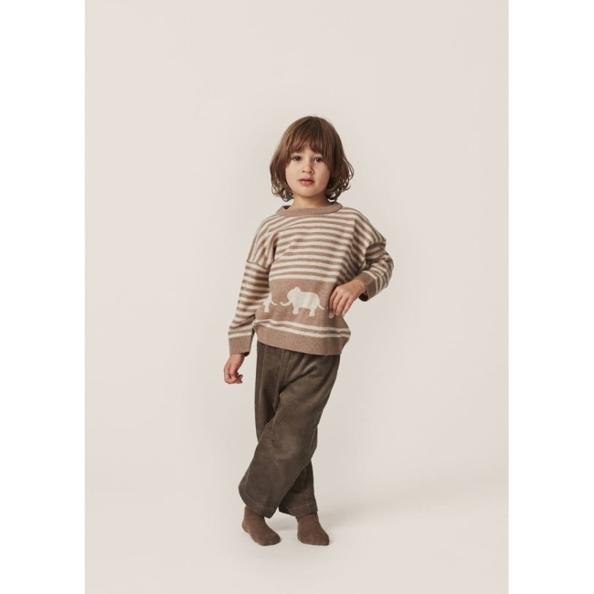Sweter dziecięcy Kongs Slojd Loui brown melange