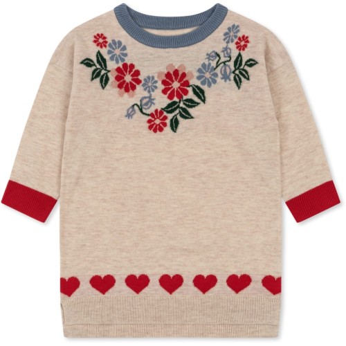 Konges Slojd sukienka dzianinowa Eli Flower