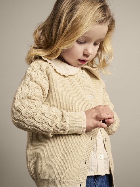 En fant knit sandshell kardigan dla dzieci