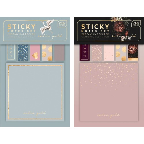 Inter druk Zestaw karteczek samoprzylepnych Satin Gold