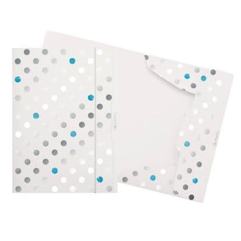 Teczka Herlitz z gumką srebrna A4