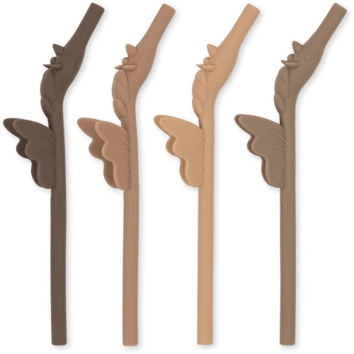 Konges Slojd silikonowe słomki Unicorn shitaki mix