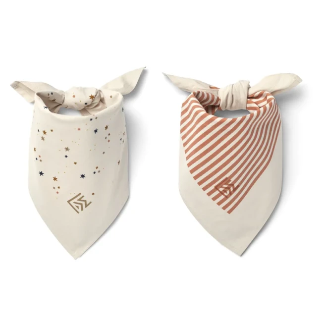Liewood bandana Bali 2pack star bright/stripe mix