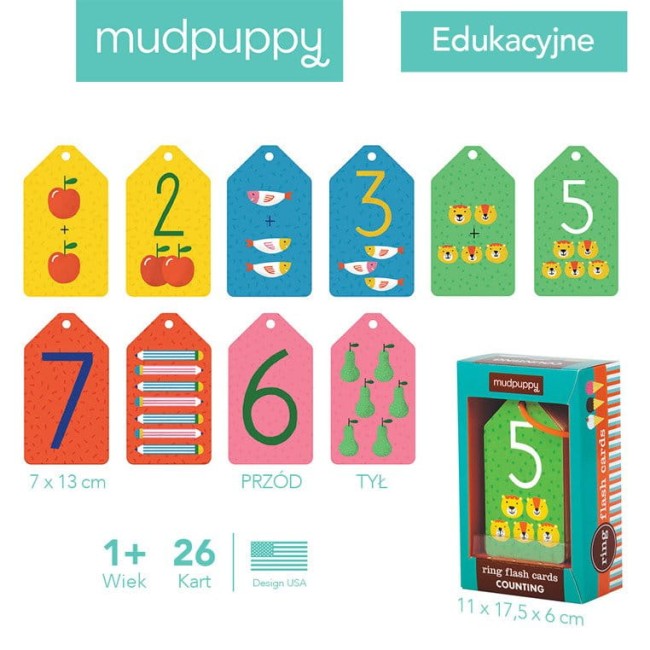 Karty Mudpuppy do nauki liczenia Fiszki