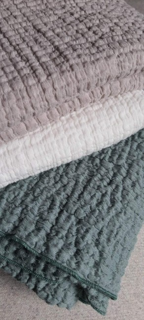 Kocyk muślinowy Litill Fugl eukliptus