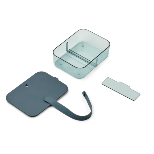 Lunchbox Liewood Carin Whale blue Sea blue - z przegródką