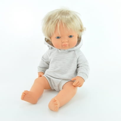 Przytullale Bluza romper z kapturem dla Miniland 38cm