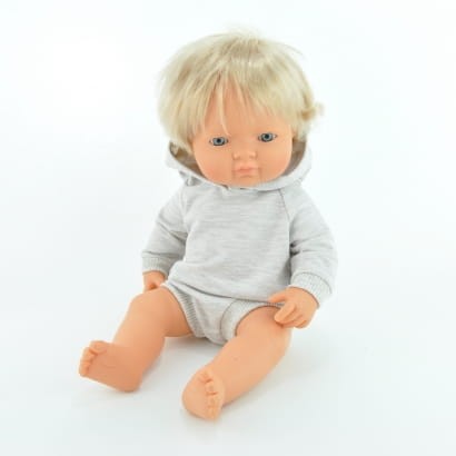 Przytullale Bluza romper z kapturem dla Miniland 38cm