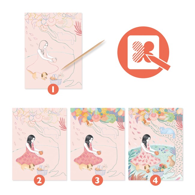 Wydrapywanka dla dzieci Djeco Piknik