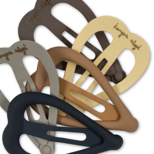 Zestaw spinek Konges Slojd Mini heart blue shades