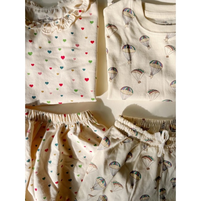 Konges Slojd koszulka i szorty zestaw lin leviter