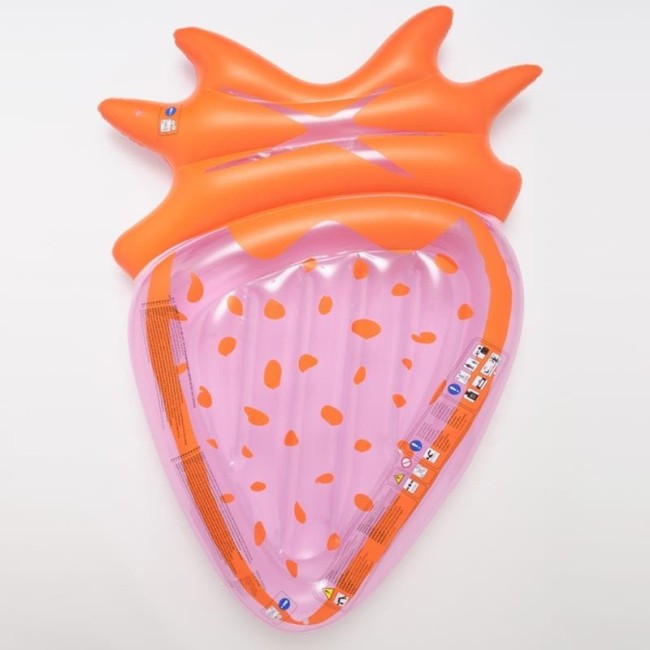 Sunnylife Dmuchany materac do pływania Luxe Lie-On Strawberry Pink Berry