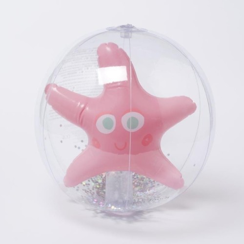 Sunnylife Dmuchana piłka plażowa 3D Ocean Treasure Rose