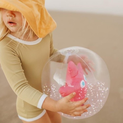 Sunnylife 3D Ocean Treasure Rose Dmuchana piłka plażowa dla dzieci