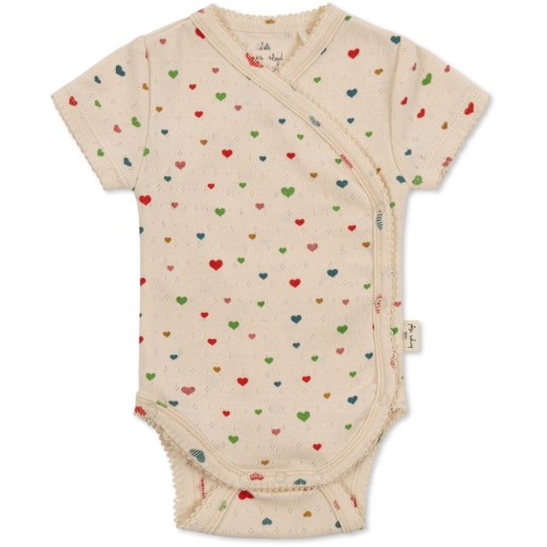 Konges Slojd body newborn Minnie multihearts