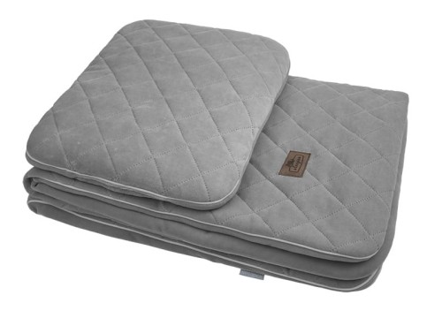 Sleepee Kocyk Welurowy z poduszką Royal Baby Grey