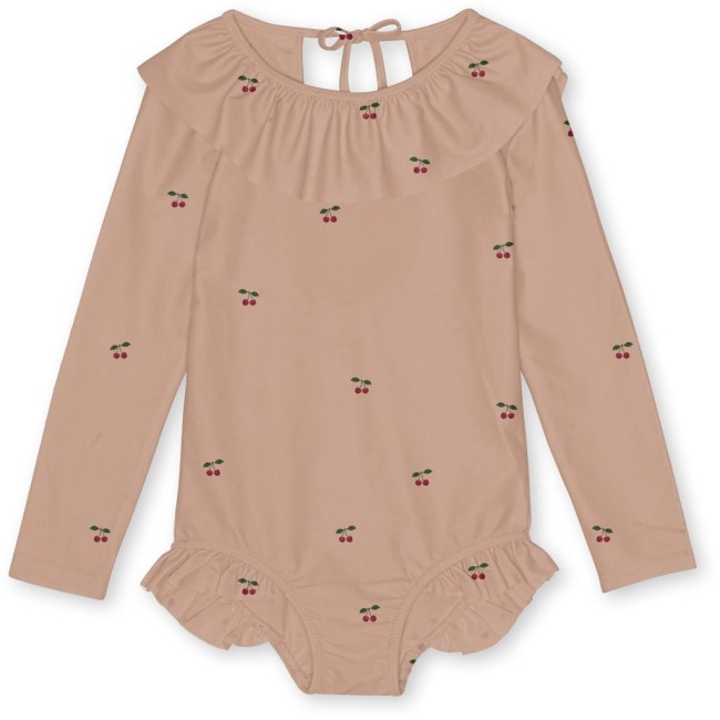 Konges Slojd strój kąpielowy Manuca frill cherry blush