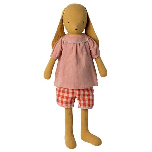 Maileg Króliczek Bunny size 5, Dusty yellow Blouse and shorts SS23