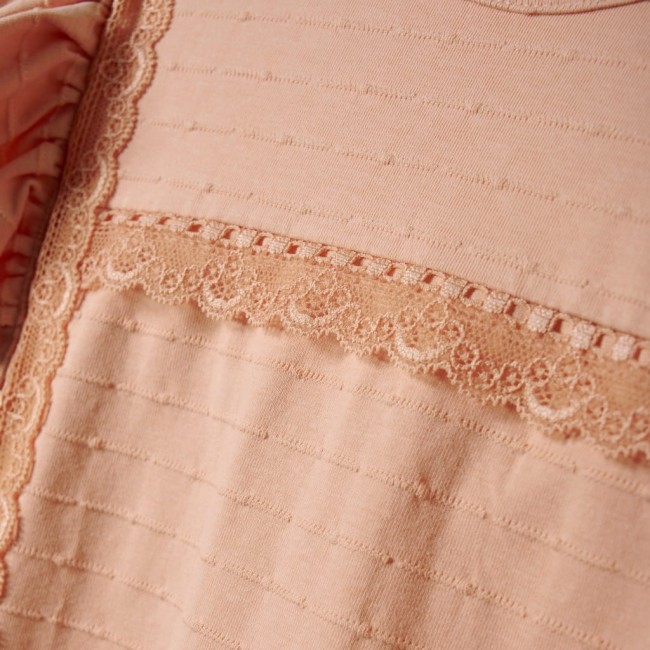 T-shirt Minymo ss Jacquard dusty pink 123136 5316 A