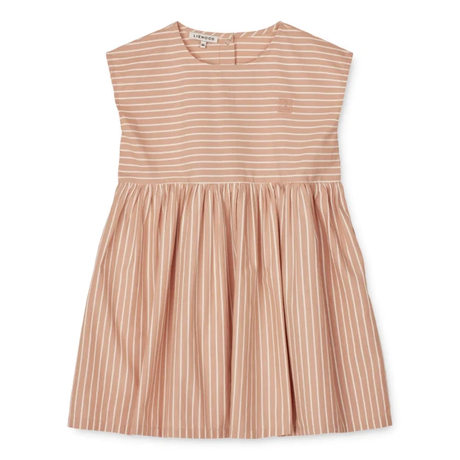 Liewood sukienka Nira Stripes tuscany rose/creme de la creme