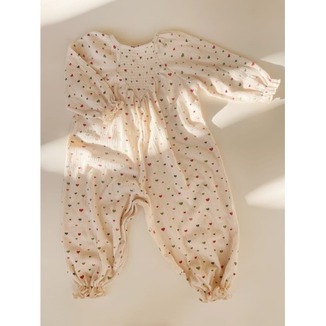 Konges Slojd Chleo Multi hearts - Pajacyk dla dzieci