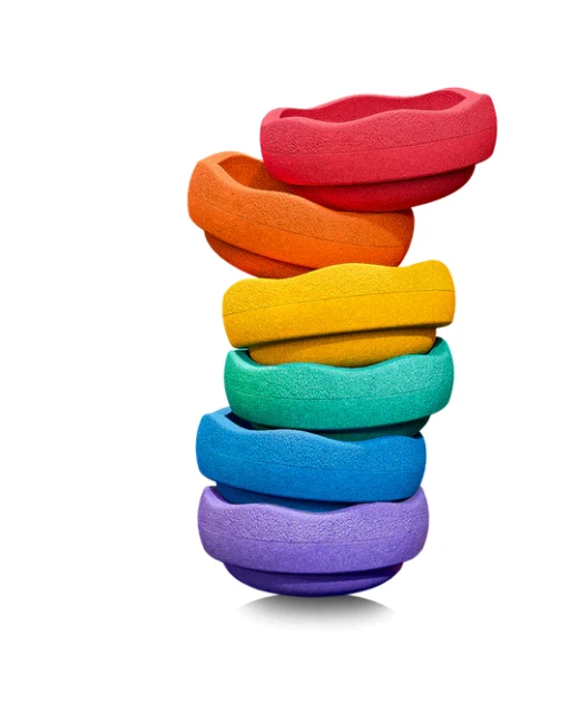 Stapelstein zestaw 6 krążków original rainbow classic