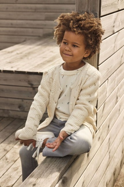 Minymo Rib Seedpearl T-shirt dla dzieci