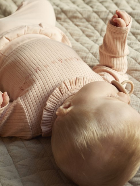 Body niemowlęce Fixoni 2-pack rib Cameo Rose