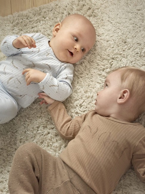 Body niemowlęce Fixoni 2-pack rib Egret