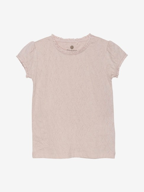 En Fant T-shirt SS Jacquard Cameo Rose 220263 5000