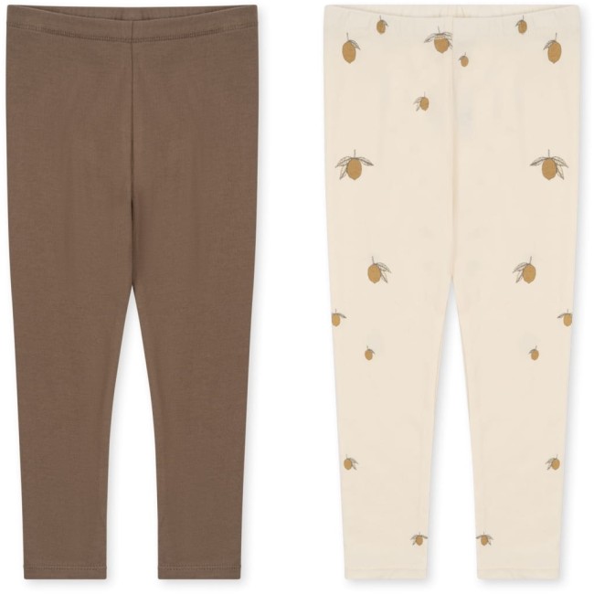 Konges Slojd legginsy 2pack cherry/toasted almond