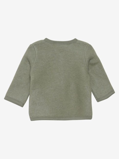Fixoni Deep Lichen Green cardigan wełniany dla dzieci