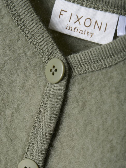 Cardigan Fixoni Deep Lichen Green wełniany dla dzieci