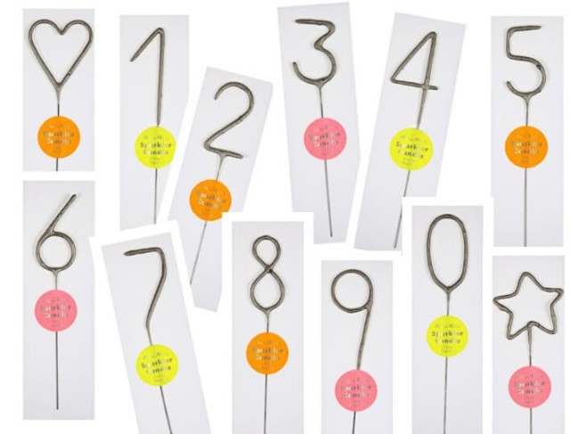 Mini świeczka Meri Meri Zimne ognie srebrna