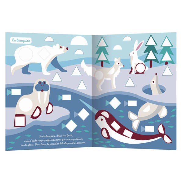 Naklejki Auzou kształty zima - Zeszyt 500 naklejek