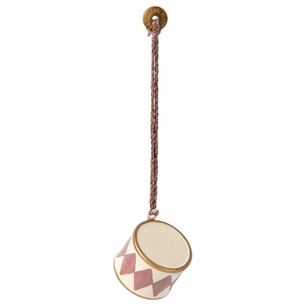 Maileg zawieszka dekoracja bożonarodzeniowa Metal ornament Small drum light purple