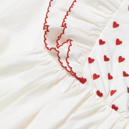 Konges Slojd Coeur dress white - sukienka dla dzieci