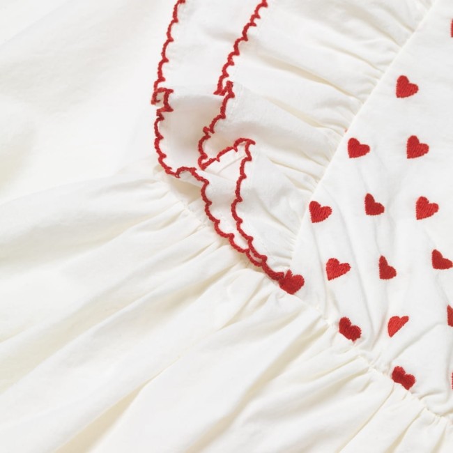 Konges Slojd Coeur dress white - sukienka dla dzieci