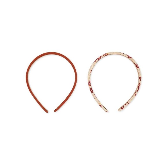 Konges Slojd przepaska do włosów 2pack hairbrace winterleaves dark red