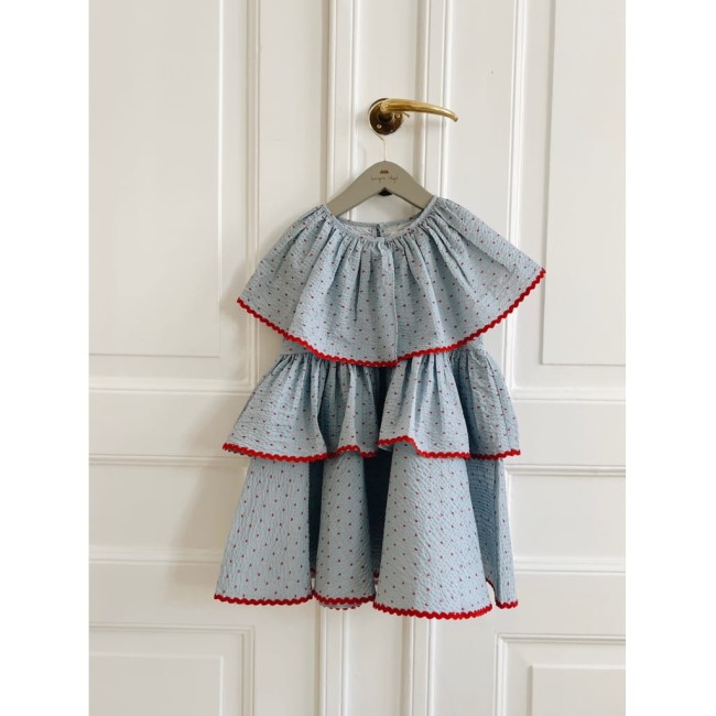 Konges Slojd Festive Noelle dress du coeur glacier - Sukienka dla dzieci