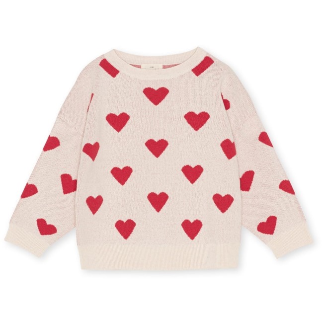 Konges Slojd bluza Lapis Knit Blouse buttercream heart