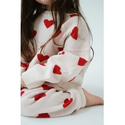 Konges Slojd bluza Lapis Knit Blouse buttercream heart