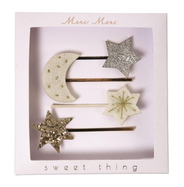 Meri Meri wsuwki do włosów Księżyc i gwiazdka