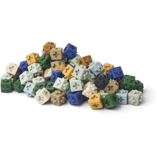 Liewood klocki silikonowe Links Midnight navy multi mix